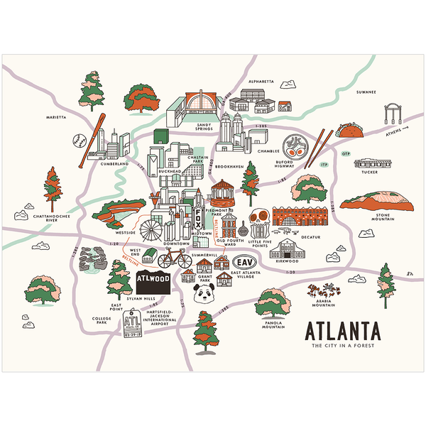 Atlanta Map - Wholesale