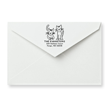 Two Cats Return Address Stamp