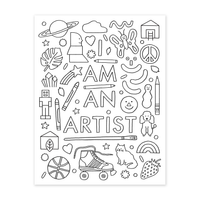 "I Am An Artist" Coloring Sheet