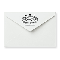 Tandem Bike Return Address Stamp