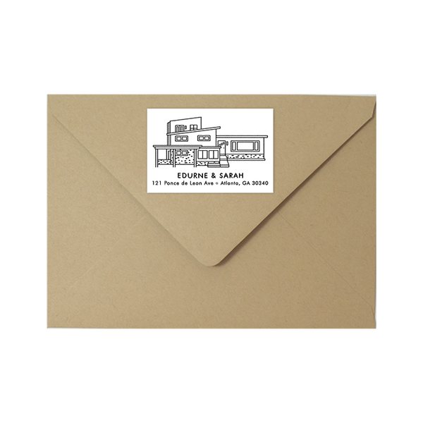 House Illustration Custom Address Stamp, Personalized Stamp Return Address,  Rubber Stamp, Housewarming Gift, Custom Return Label Stamp, Home 